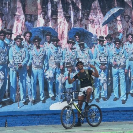 A picture of me biking in New Orleans