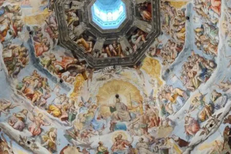 A picture of the ceiling artwork in the vatican