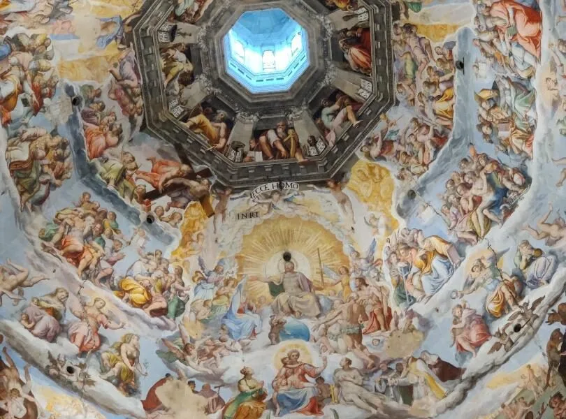 A picture of the ceiling artwork in the vatican