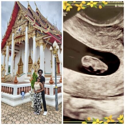 A picture of our ultrasound, Sayu and I