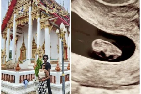 A picture of our ultrasound, Sayu and I