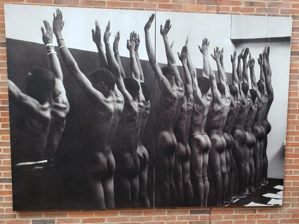 Picture of apartheid art at a museum in Johannesburg