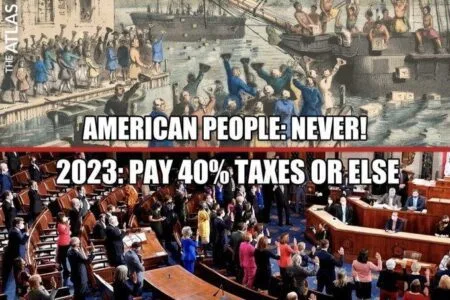 A picture portraying our contentment to high taxation and broken money