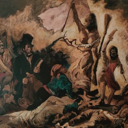 Modern painting of "liberty leading the people"