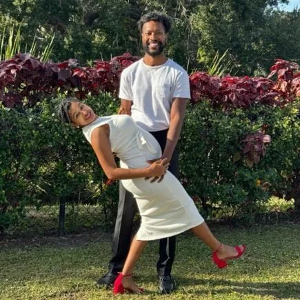 A picture of me and my wife