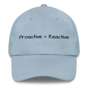 Proactive over reactive hat